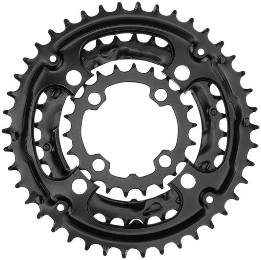 Samox 310ASS Chainring Set - 40/30/22t 96/64 BCD Aluminum Outer Ring Steel Middle/Inner Ring BLK