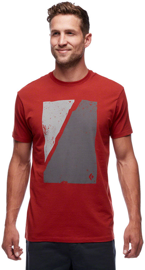 Load image into Gallery viewer, Black Diamond Block Print Mountain Tee - Red Rock Mens Large
