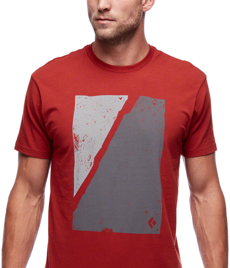 Load image into Gallery viewer, Black Diamond Block Print Mountain Tee - Red Rock Mens Small
