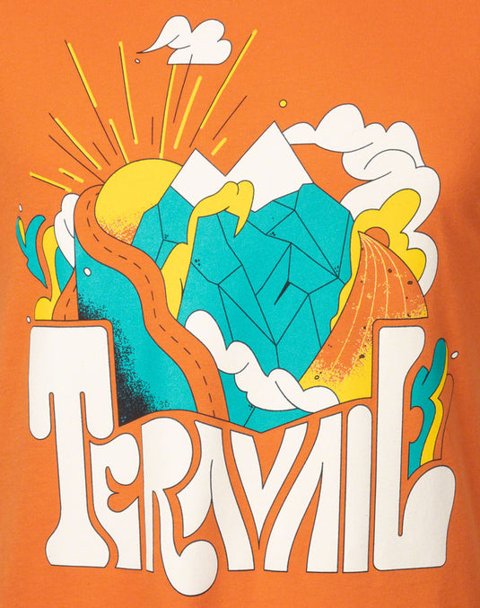 Teravail Daydreamer T-shirt - Burnt Orange/Yellow/Emerald/Cream Small