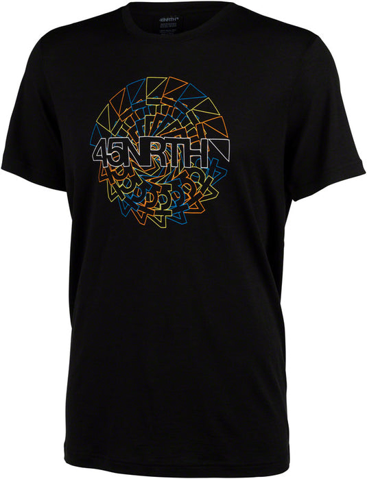 45NRTH Rune Wool T-Shirt - Unisex Black Medium