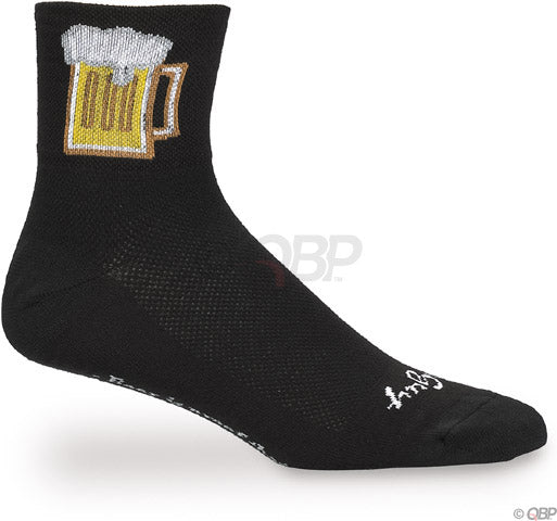 SockGuy Classic Beverage Socks - 3 inch Black Small/Medium