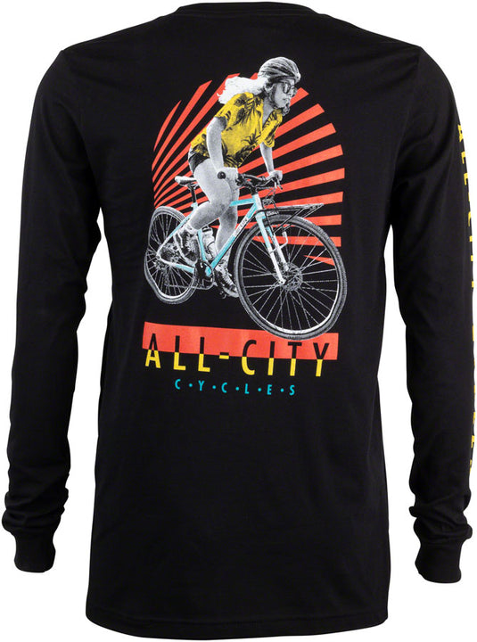 All City Super Pro Long Sleeve Shirt - Black Red White Yellow Teal 2X-Large