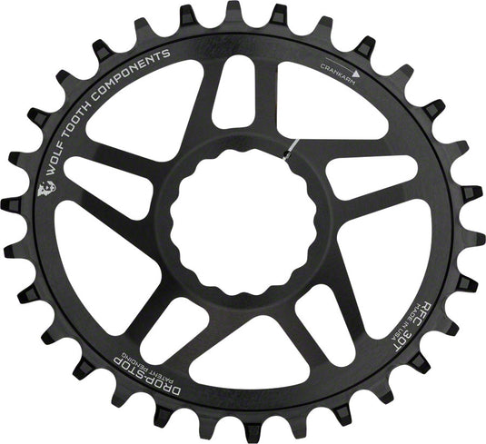 Wolf Tooth Elliptical Direct Mount Chainring - 32t RaceFace/Easton CINCH Direct Mount Drop-Stop 6mm Offset BLK