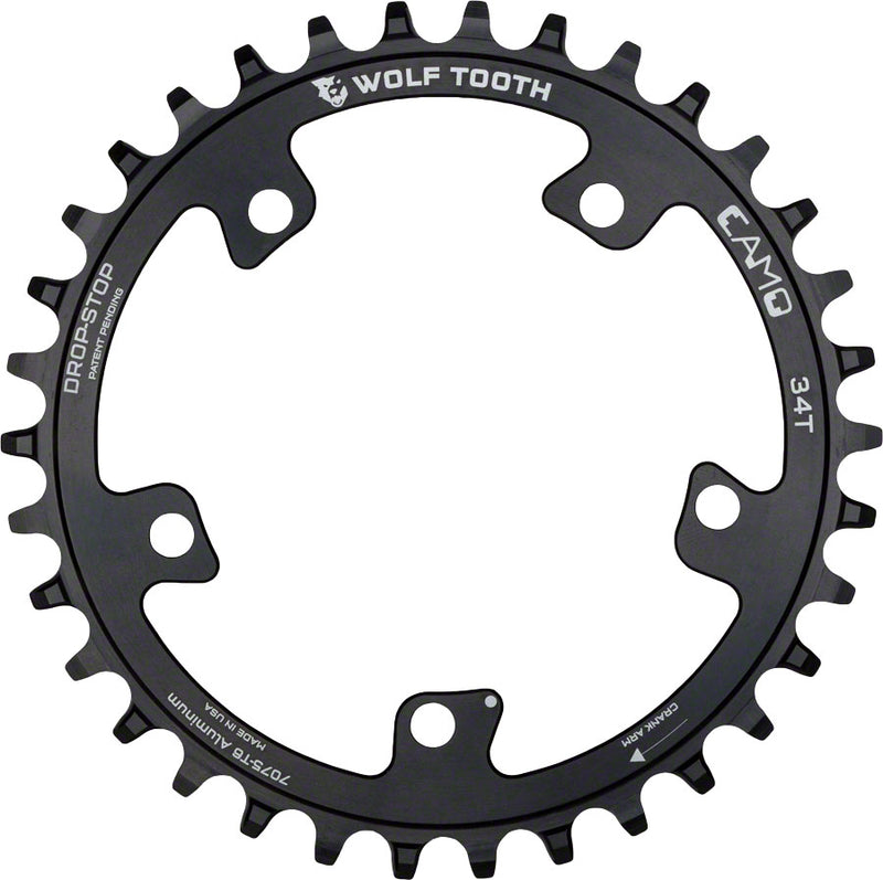 Load image into Gallery viewer, Wolf Tooth CAMO Aluminum Chainring - 34t Wolf Tooth CAMO Mount Drop-Stop A BLK
