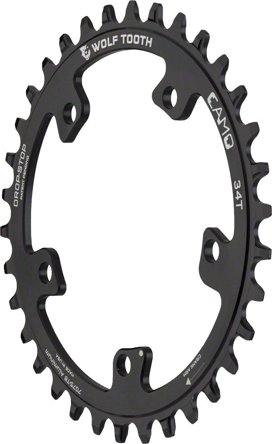Load image into Gallery viewer, Wolf Tooth CAMO Aluminum Chainring - 34t Wolf Tooth CAMO Mount Drop-Stop A BLK
