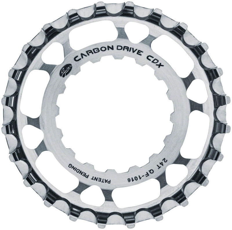 Load image into Gallery viewer, Gates Carbon Drive CDX CenterTrack Front Sprocket  - 24t For Bosch GEN 2 Silver
