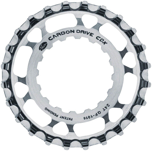 Gates Carbon Drive CDX CenterTrack Front Sprocket  - 24t For Bosch GEN 2 Silver