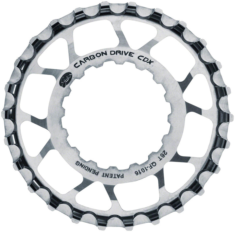 Load image into Gallery viewer, Gates Carbon Drive CDX CenterTrack Front Sprocket  - 26t For Bosch GEN 2 Silver
