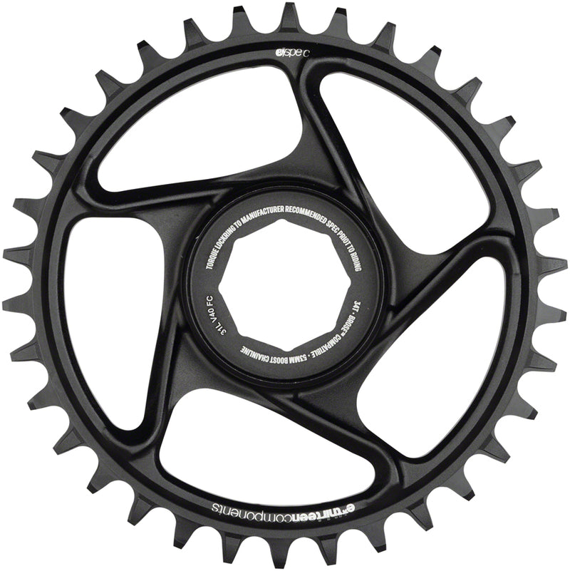 Load image into Gallery viewer, e*thirteen e*spec Aluminum Direct Mount Chainring 34t for Brose S Mag Black
