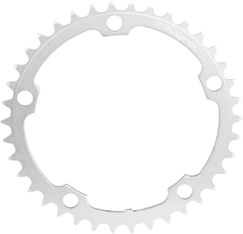 Load image into Gallery viewer, Sugino 39t x 130mm 5-Bolt Chainring Anodized Silver
