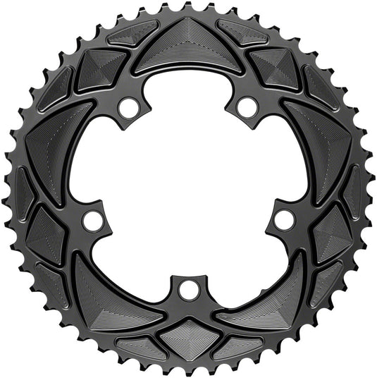 absoluteBLACK Premium Round 110 BCD Road Outer Chainring - 52t 110 BCD 5-Bolt For 52/36 52/38 Combination