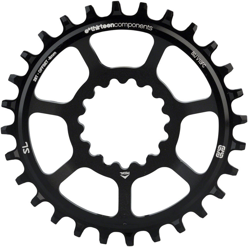Load image into Gallery viewer, e*thirteen Direct Mount SL Guidering - 10/11/12-speed 28T Narrow Wide Black
