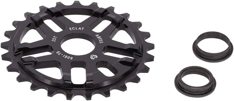 Load image into Gallery viewer, Eclat Abyss Chainring Teeth: 25 6061-T6 Aluminum Black
