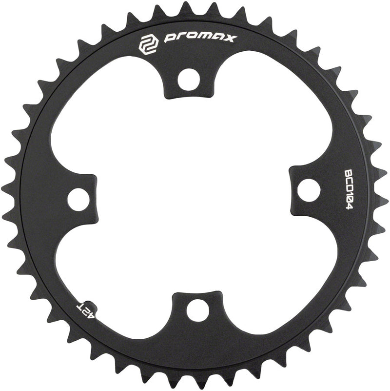 Load image into Gallery viewer, Promax 4-Bolt Chainring - 42t 104 BCD Black
