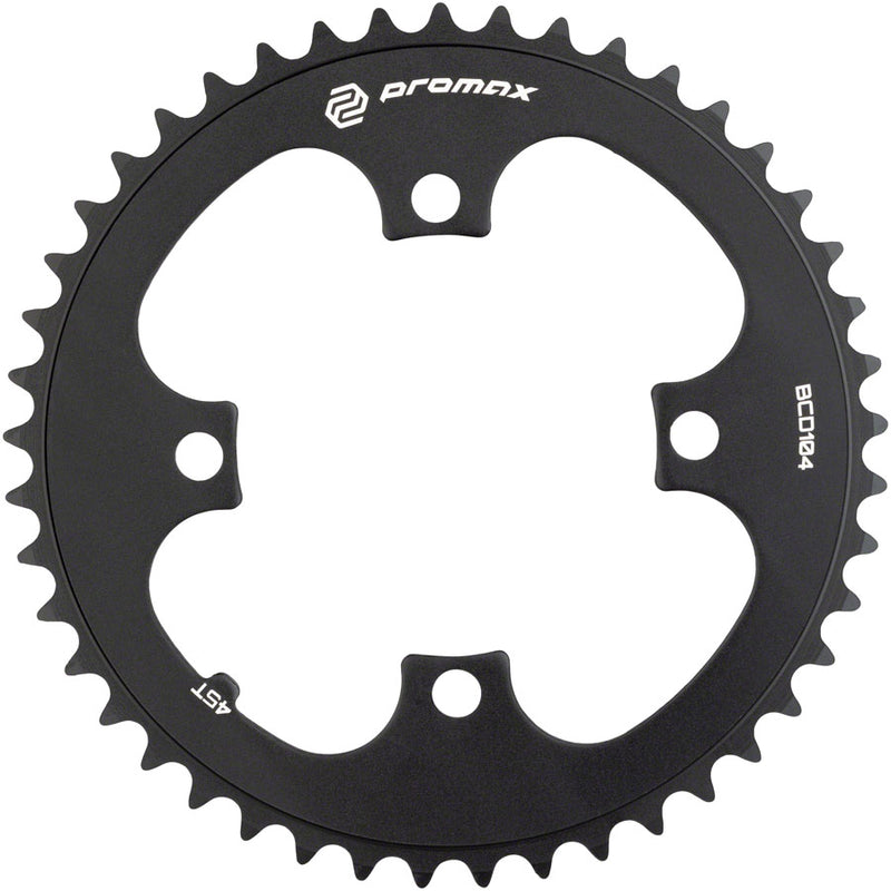 Load image into Gallery viewer, Promax 4-Bolt Chainring - 45t 104 BCD Black
