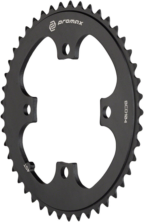 Load image into Gallery viewer, Promax 4-Bolt Chainring - 45t 104 BCD Black
