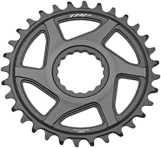 TRP CR-M9050 Boost Direct Mount Chainring - 32t 12-Speed CINCH Mount 3mm Offset 7075-T6 Aluminum Sandblasted BLK/Space Gray