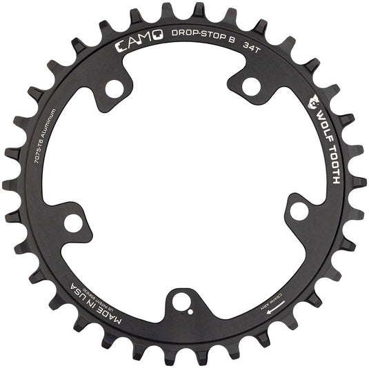 Wolf Tooth CAMO Aluminum Chainring - 32t Wolf Tooth CAMO Mount Drop-Stop B BLK