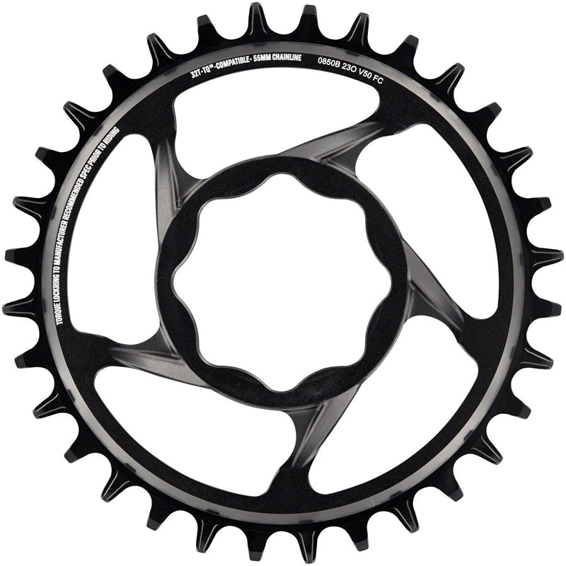 Load image into Gallery viewer, e*thirteen e*spec Direct Mount Chainring - 32t 11/12 Speed For TQ CL55 Black
