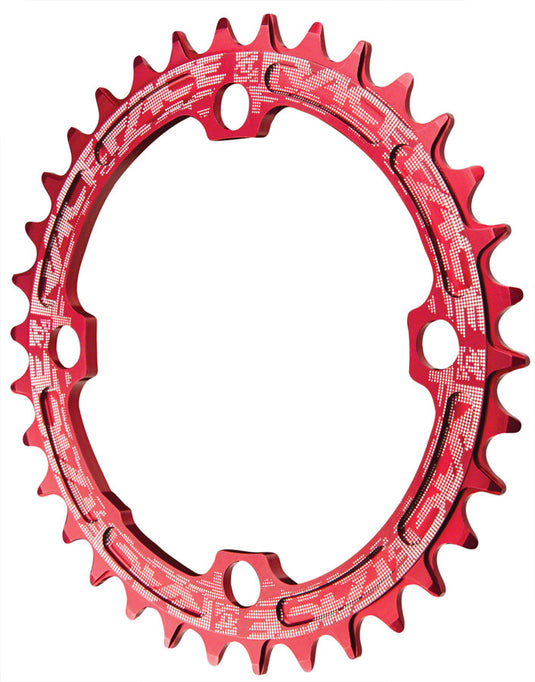 RaceFace Narrow Wide Chainring: 104mm BCD 38t Red