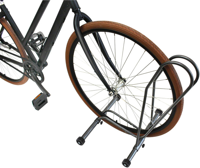 Load image into Gallery viewer, Delta Adjustable Floor Stand with Wheels: Holds One Bike
