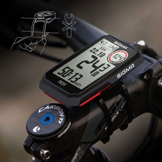Sigma ROX 4.0 GPS Bike Computer - Wireless Rechargeable Black