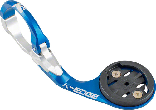 K-EDGE Garmin Race Handlebar Mount: 31.8mm Blue/Silver
