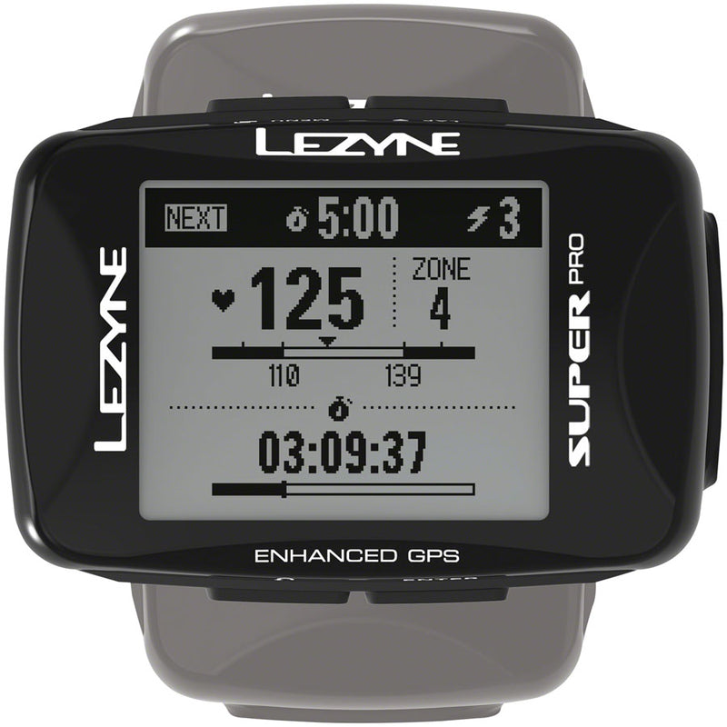 Load image into Gallery viewer, Lezyne Super Pro GPS Loaded Bike Computer - GPS Wireless Heart Rate Monitor BLK
