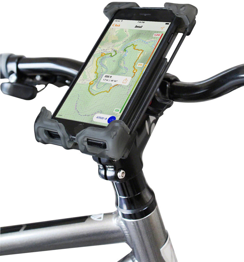 Load image into Gallery viewer, Delta Hefty Holder Plus Smartphone Bike Mount - Clear Gray
