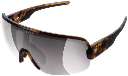 POC Aim Sunglasses - Tortoise Brown Violet/Silver Mirror Lens