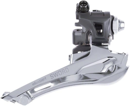 microSHIFT Sword Front Derailleur - 10-Speed Double 46-52t Max Ring Braze-On Sword Compatible
