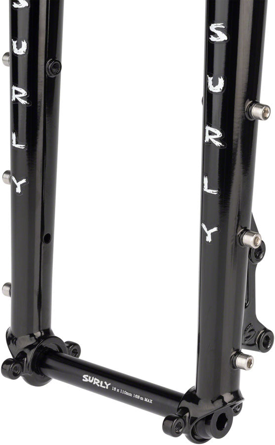 Load image into Gallery viewer, Surly Dinner Fork - 27.5&quot; 110x15mm Thru-Axle 1-1/8&quot; Straight Steerer Steel BLK
