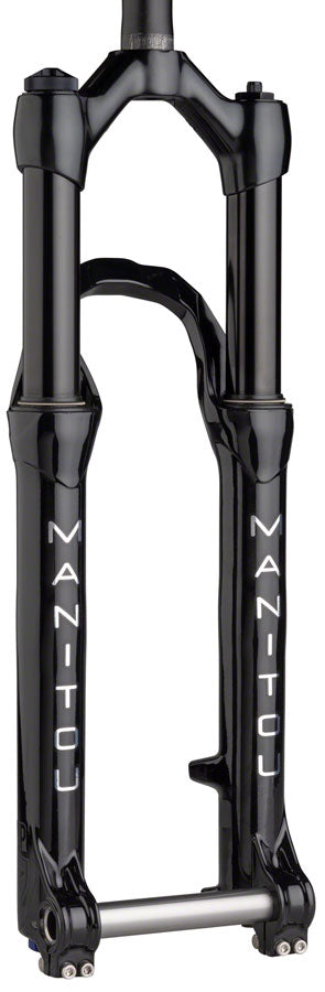 Load image into Gallery viewer, Manitou Circus Expert Suspension Fork - 26&quot; 130 mm 20 x 110 mm 41 mm Offset Gloss BLK Straight Steerer
