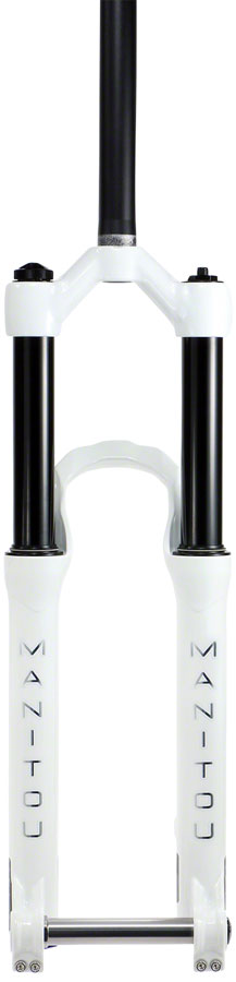 Load image into Gallery viewer, Manitou Circus Expert Suspension Fork - 26&quot; 100 mm 20 x 110 mm 41 mm Offset Gloss White Straight Steerer
