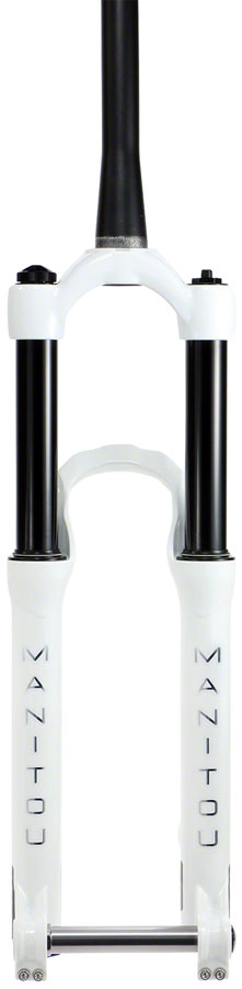 Load image into Gallery viewer, Manitou Circus Expert Suspension Fork - 26&quot; 100 mm 20 x 110 mm 41 mm Offset Gloss White
