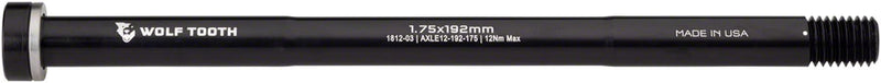Load image into Gallery viewer, Wolf Tooth Rear Thru Axle - M12 1.75 x 192mm Black
