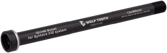 Wolf Tooth Rear Thru Axle - M12 1.0 x 165mm for X12 x 148mm Black