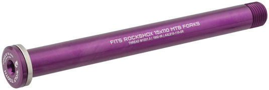 Wolf Tooth Front Thru Axle - RockShox 15 x 110mm Purple