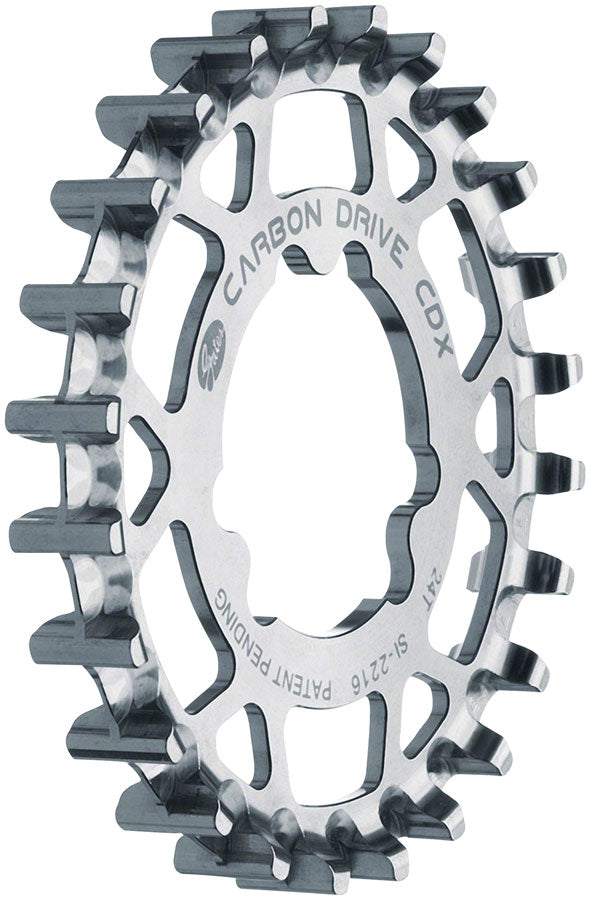 Load image into Gallery viewer, Gates Carbon Drive CDX CenterTrack Rear Sprocket - 24t For Sturmey-Archer 31.85mm 3-Lobe Silver
