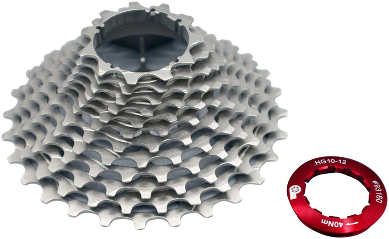 Load image into Gallery viewer, Prestacycle UniBlock PRO Cassette - 12-Speed Shimano For HG 12 Freehub 11-30 Silver
