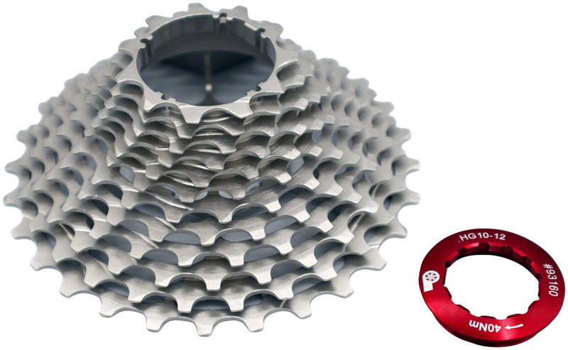Load image into Gallery viewer, Prestacycle UniBlock PRO Cassette - 12-Speed Shimano For HG 12 Freehub 11-34 Silver

