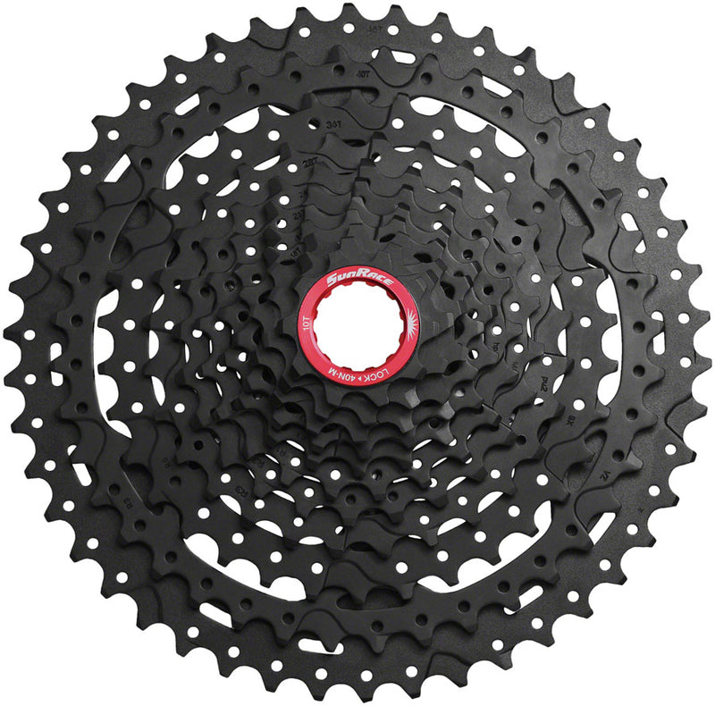Load image into Gallery viewer, SunRace MX9X Cassette - 11-Speed 10-46t Black Chrome For XD Driver Body
