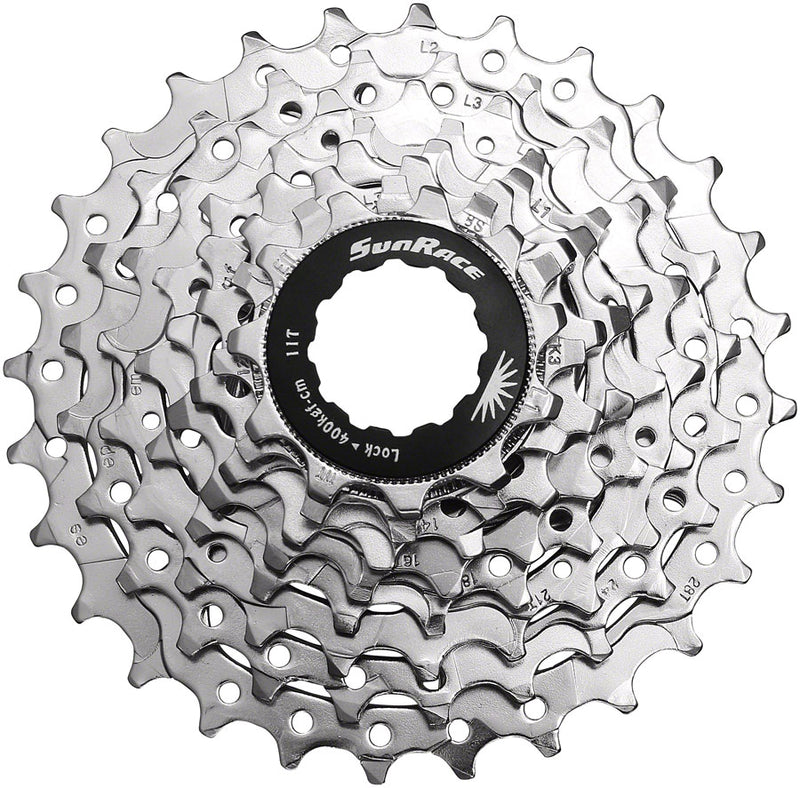 Load image into Gallery viewer, SunRace R86 Cassette - 8-Speed 11-28t Nickel
