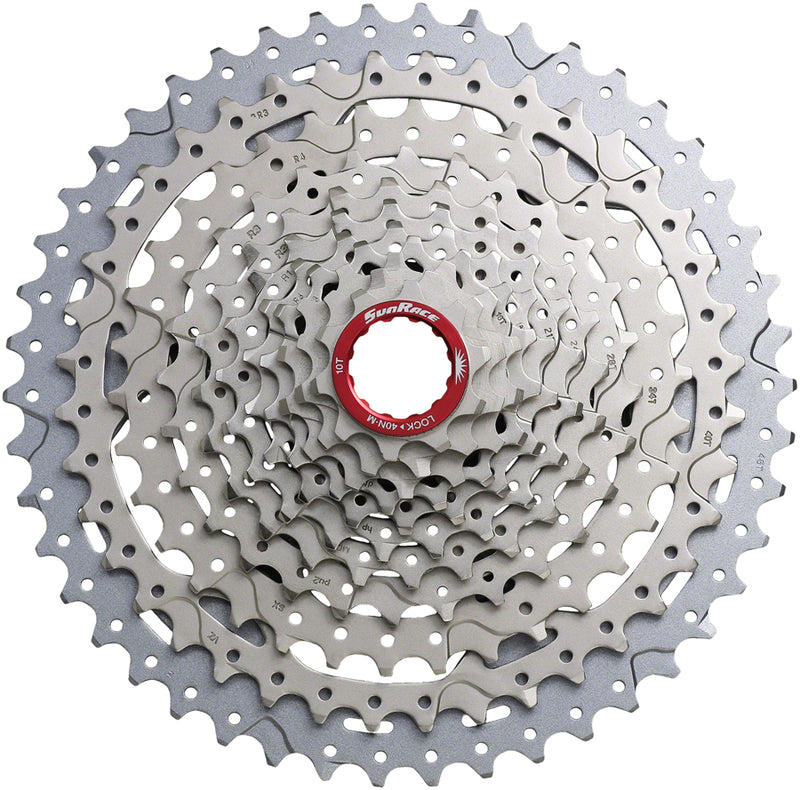 Load image into Gallery viewer, SunRace CSMX9X Cassette - 11-Speed 10-46t Metallic Silver For XD Driver Body
