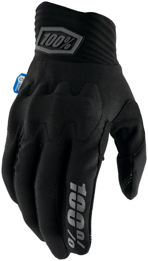 100% Cognito Smart Shock Gloves - Black Full Finger Large
