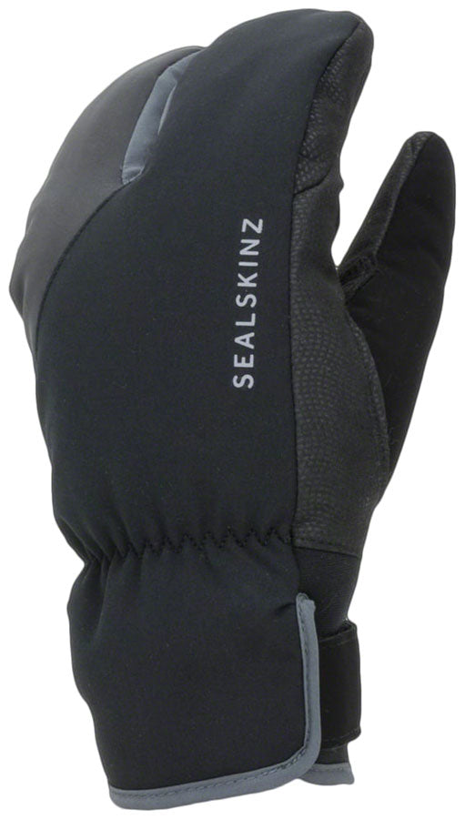 Load image into Gallery viewer, SealSkinz Barwick Xtreme Split Finger Gloves - Black/Gray Full Finger Medium
