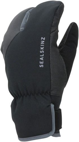 SealSkinz Extreme Cold Weather Cycle Split Finger Gloves - BLK/Gray Full Finger Small