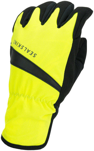 SealSkinz Waterproof All Weather Cycle Gloves - Neon YLW/BLK Full Finger Small