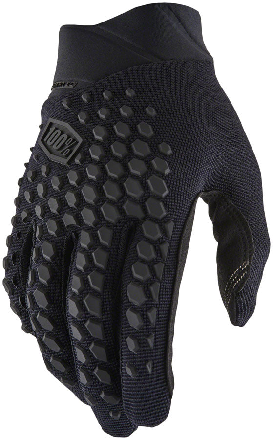 Load image into Gallery viewer, 100% Geomatic Gloves - Black/Charcoal Full Finger Mens Medium
